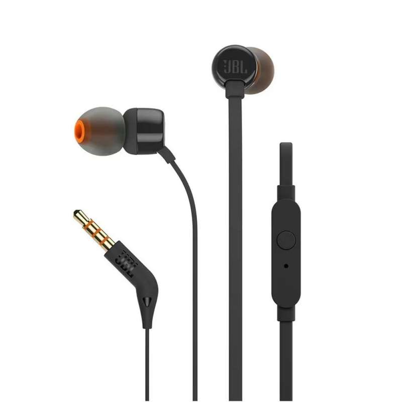 SPOTT-GR JBL T110 - Ενσύρματα In-Ear Ακουστικά με Καρφί 3.5mm σε Μαύρο Χρώμα