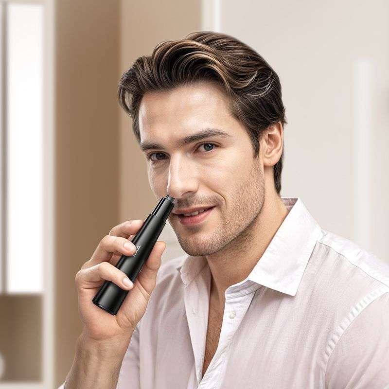 SPOTT-GR Hoco HP37 - Μηχανή Trimmer Μύτης και Αυτιών 3 σε 1 σε Μαύρο Χρώμα