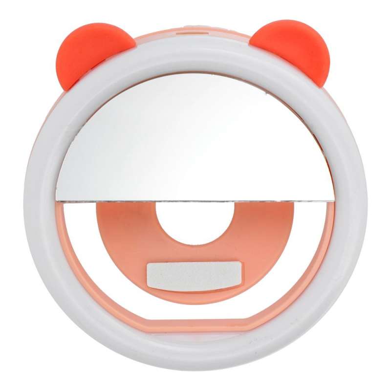 SPOTT-GR Selfie LED Light Ring RK12 - Επαναφορτιζόμενο LED Flash Ιδανικό για Selfies σε Πορτοκαλί Χρώμα