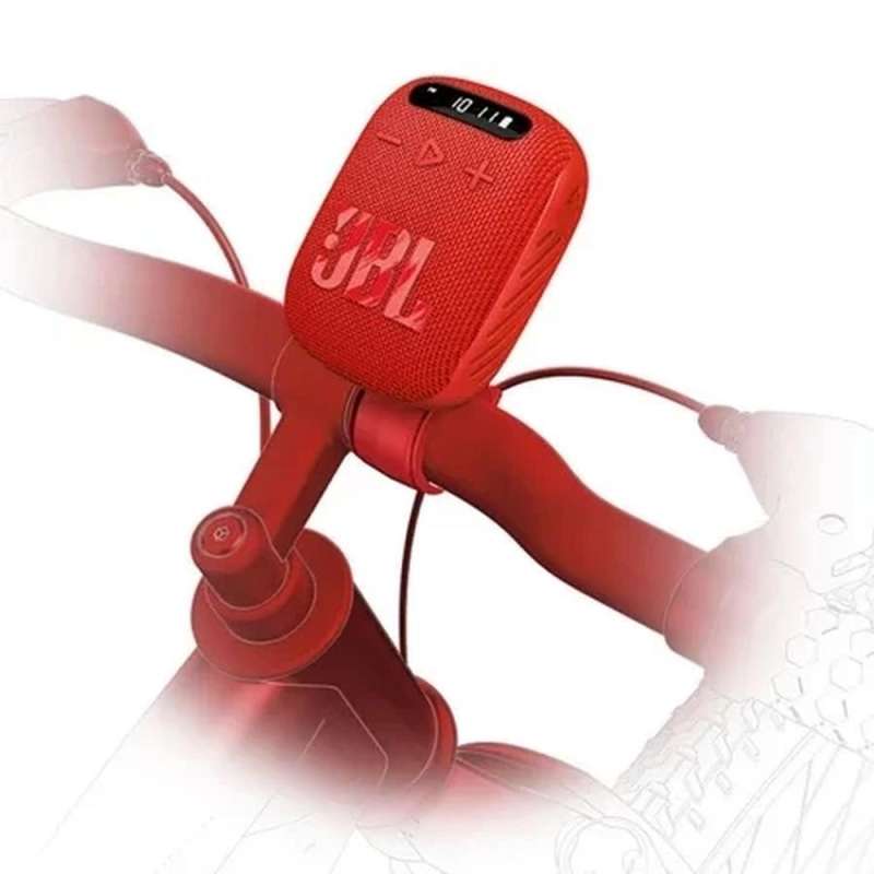 SPOTT-GR JBL Wind 3 - Ασύρματο Ηχείο Bluetooth με Βάση Τιμονιού Ποδηλάτου σε Κόκκινο Χρώμα