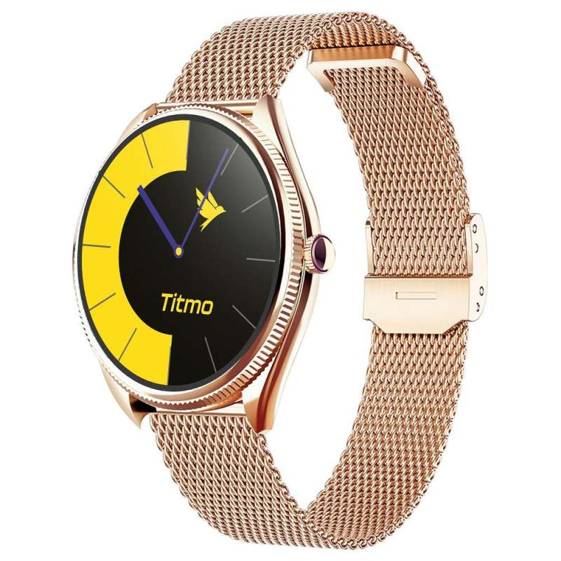 SPOTT-GR Titmo O-170 - Smartwatch με Οθόνη AMOLED και Δυνατότητα Κλήσεων σε Χρυσό Χρώμα