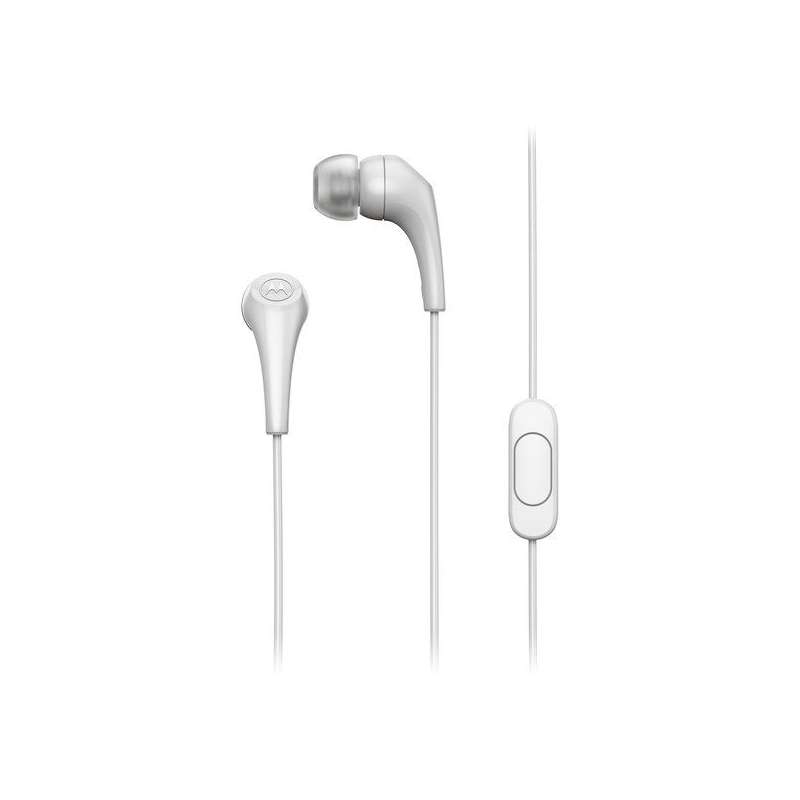 SPOTT-GR Motorola Earbuds 2S - Ενσύρματα In-Ear Ακουστικά με Υποδοχή Jack 3.5mm σε Άσπρο Χρώμα
