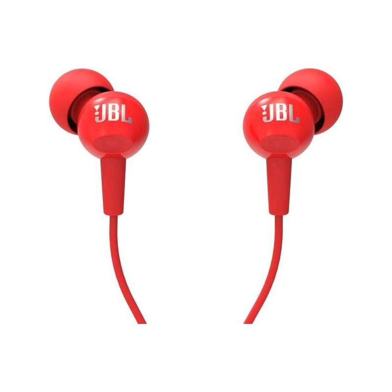 SPOTT-GR JBL C100Si - Ενσύρματα In-Ear Ακουστικά Jack 3.5mm σε Κόκκινο Χρώμα