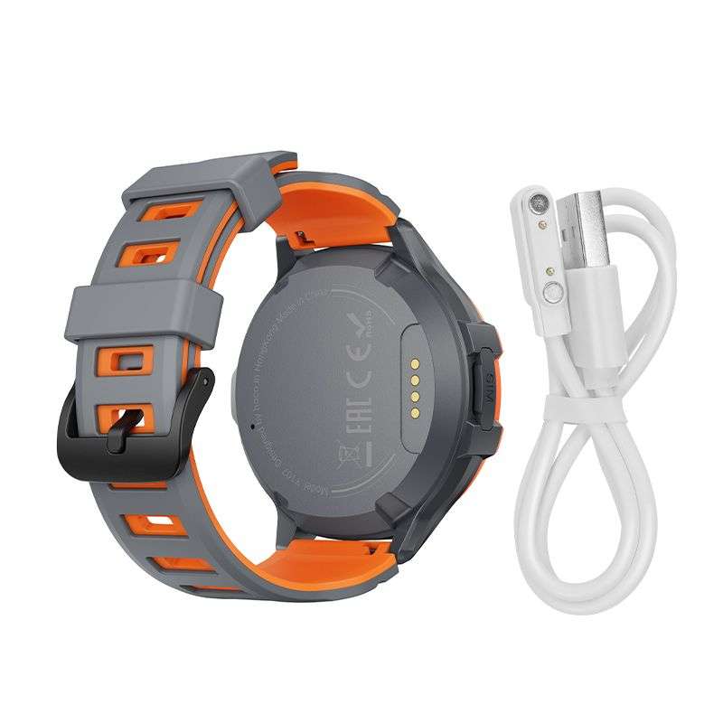 SPOTT-GR Hoco Y107 - Smartwatch με Υποδοχή SIM, Δυνατότητα Κλήσεων και GPS σε Πορτοκαλί Χρώμα