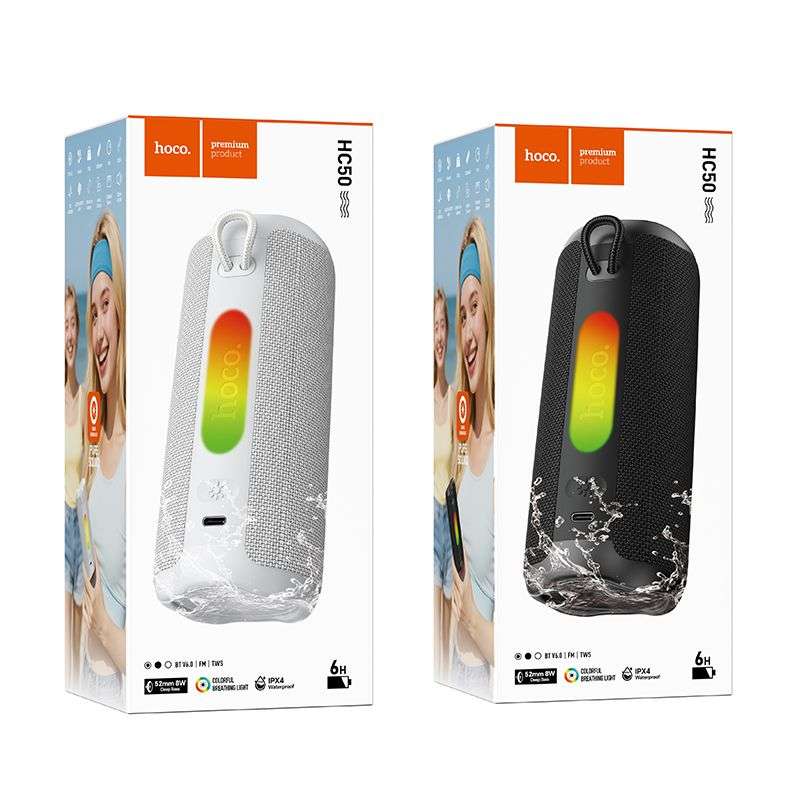 SPOTT-GR Hoco HC49 - Ασύρματο Ηχείο Bluetooth 8W με Αυτονομία έως 4 Ώρες σε Άσπρο Χρώμα