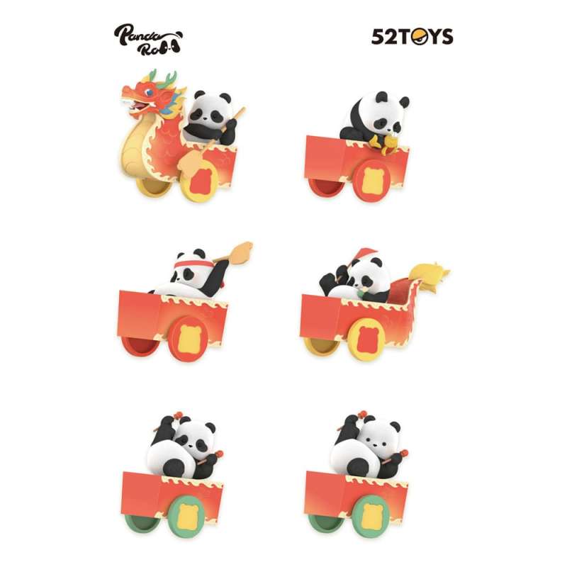 SPOTT-GR Panda Roll Blind Box - Φιγούρες Dragon Boat Racing με Ύψος 10cm (Σετ 4 Τεμαχίων)