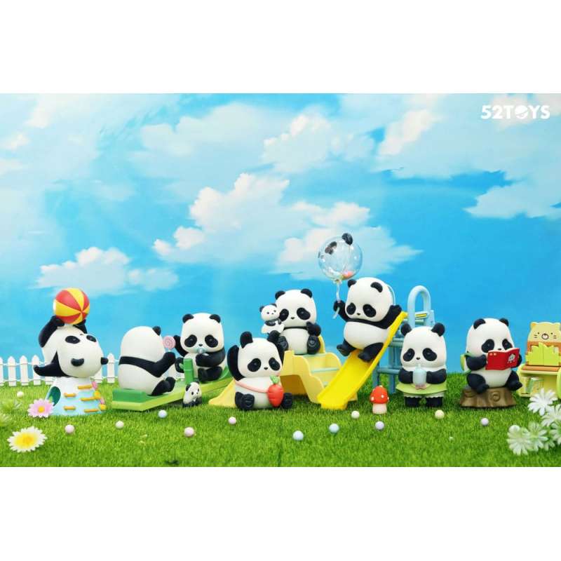 SPOTT-GR Panda Roll Blind Box - Φιγούρες Panda Παιδική Χαρά με Ύψος 7cm (Σετ 8 Τεμαχίων)