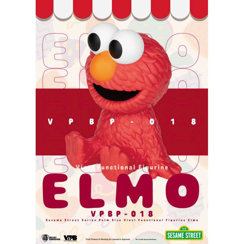 SPOTT-GR Sesame Street - Κουμπαράς Βινυλίου Elmo με Ύψος 12cm σε Κόκκινο Χρώμα