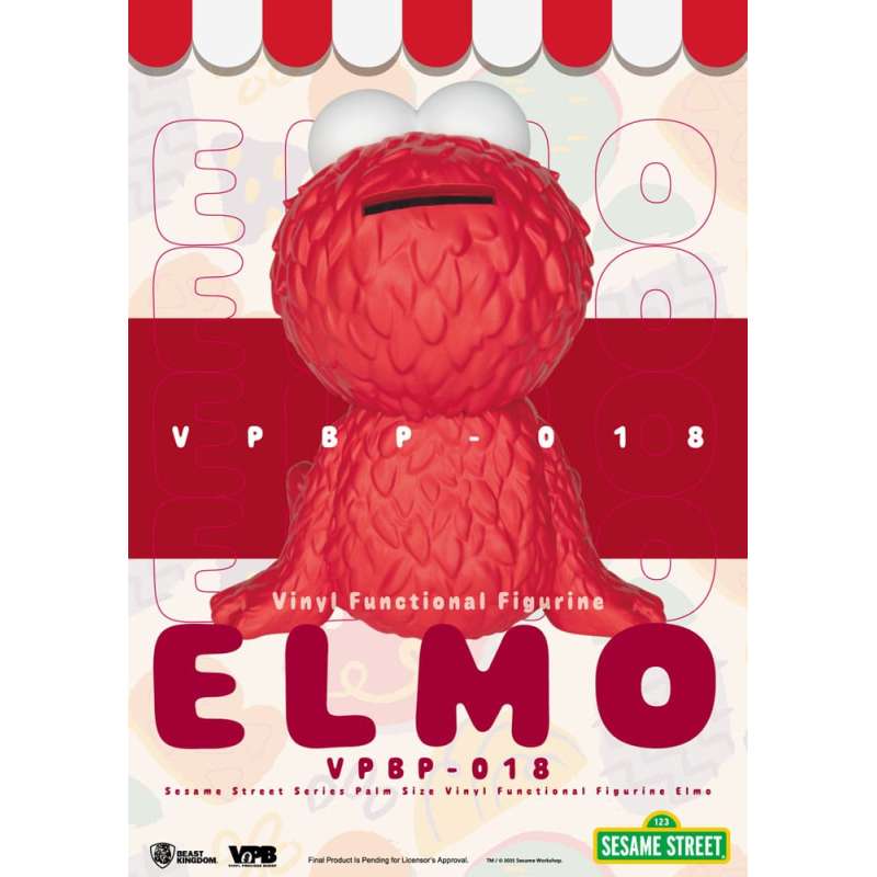 SPOTT-GR Sesame Street - Κουμπαράς Βινυλίου Elmo με Ύψος 12cm σε Κόκκινο Χρώμα