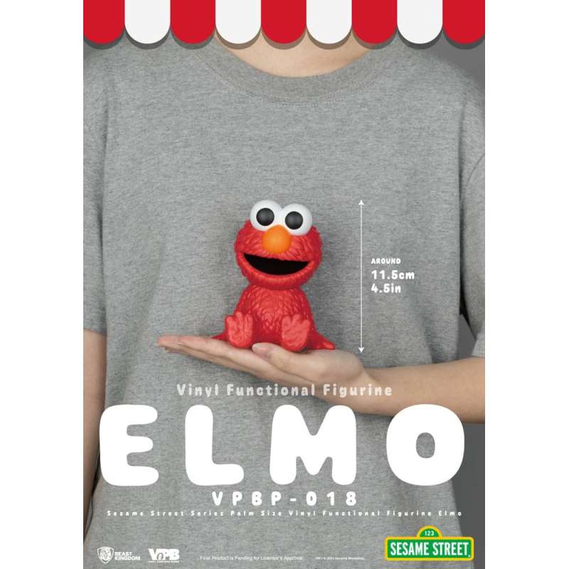 SPOTT-GR Sesame Street - Κουμπαράς Βινυλίου Elmo με Ύψος 12cm σε Κόκκινο Χρώμα