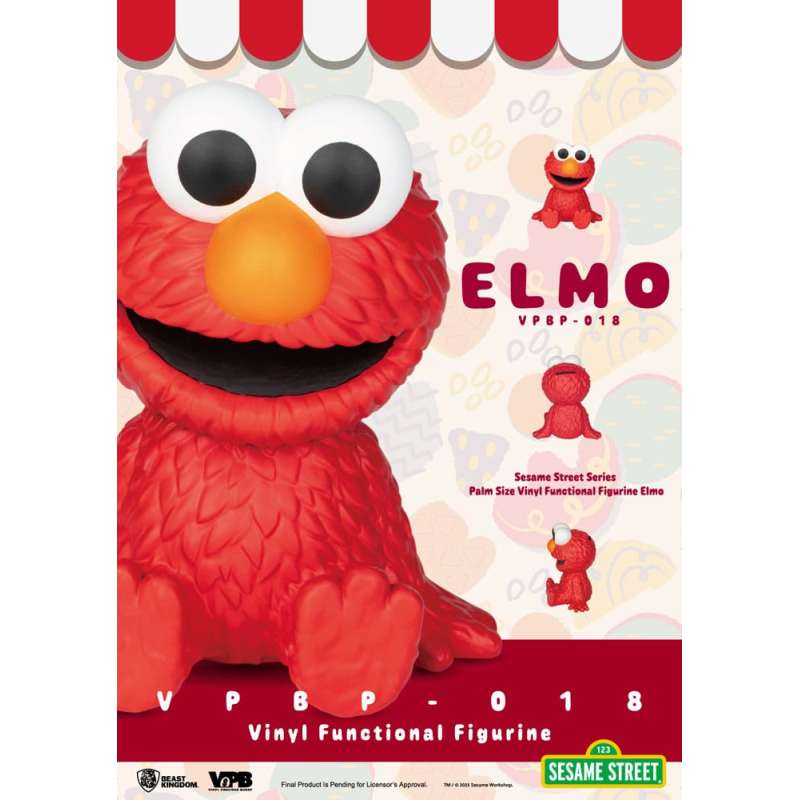 SPOTT-GR Sesame Street - Κουμπαράς Βινυλίου Elmo με Ύψος 12cm σε Κόκκινο Χρώμα