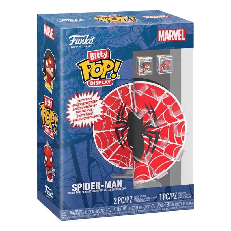 SPOTT-GR Marvel Bitty POP! Display with 2 Vinyl Figures Spider-Man Web