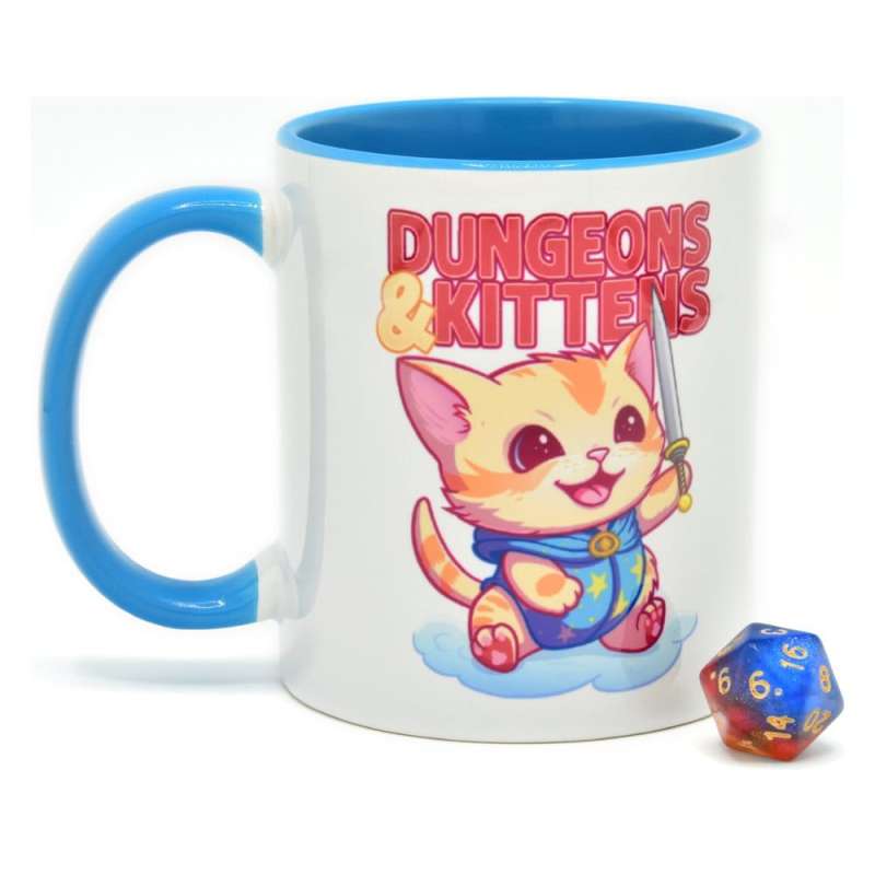 SPOTT-GR Glassstaff Gift Set - Κούπα & Ζάρι D20 Dungeons & Kittens