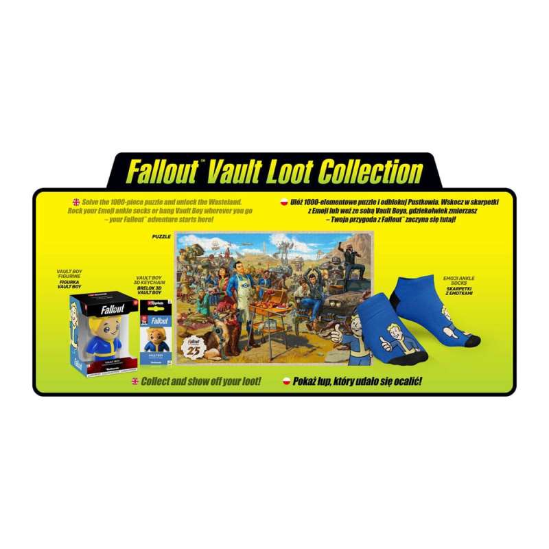 SPOTT-GR Fallout Vault Loot Collection - Σετ με Puzzle, Κάλτσες, Φιγούρες και Μπρελόκ Θεματικής Fallout