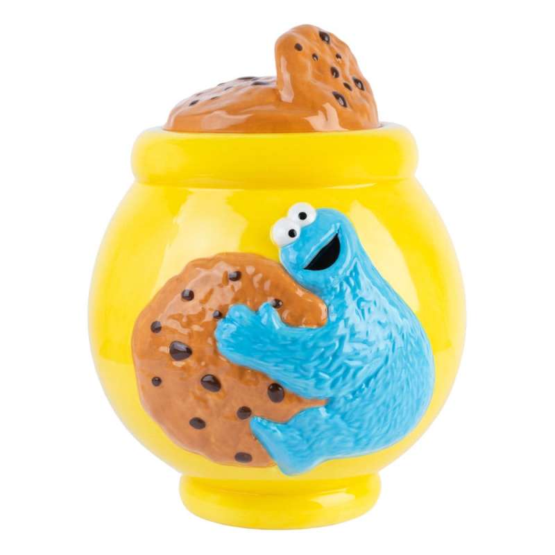 SPOTT-GR Sesame Street - Βαζάκι για Μπισκότα Cookie Monster σε Κίτρινο Χρώμα