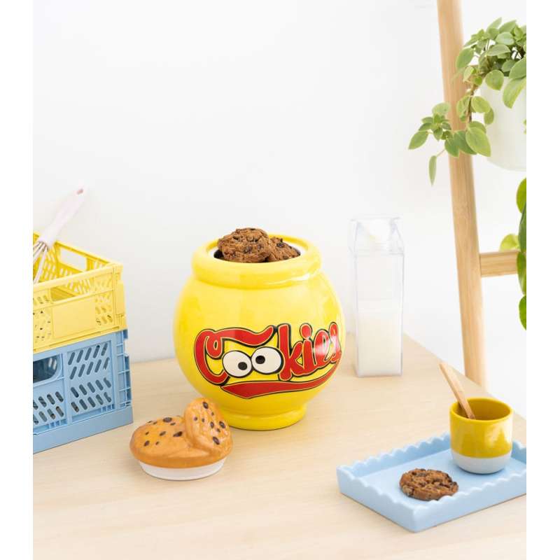 SPOTT-GR Sesame Street - Βαζάκι για Μπισκότα Cookie Monster σε Κίτρινο Χρώμα
