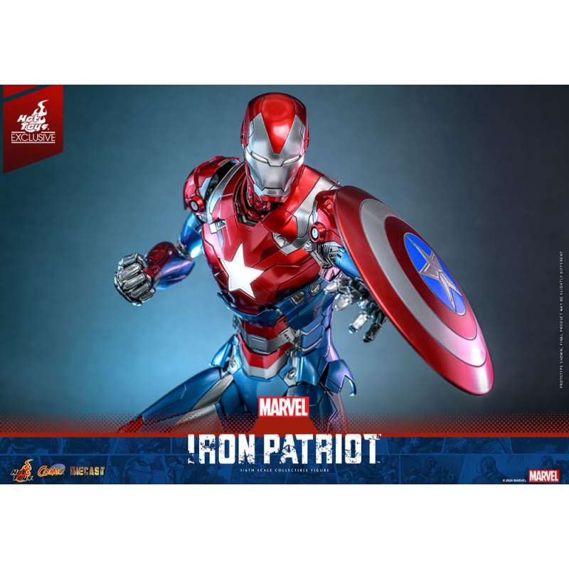 SPOTT-GR Marvel Comic Diecast Masterpiece Action Figure 1/6 Iron Patriot Hot Toys Exclusive 32 cm