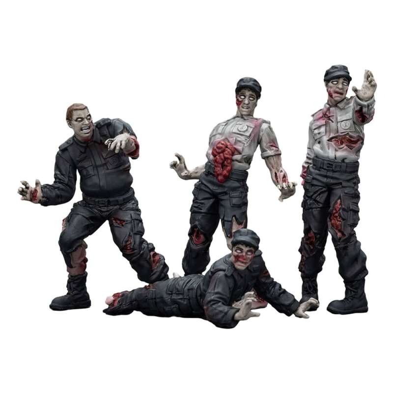 SPOTT-GR Zombie Dark Source Action Figures 4-Pack Security Guards 8 cm