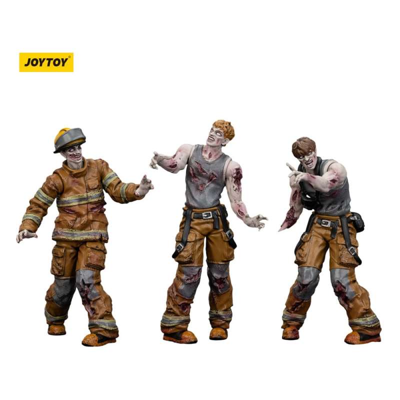 SPOTT-GR Zombie Dark Source Action Figures 3-Pack Firefighters 8 cm