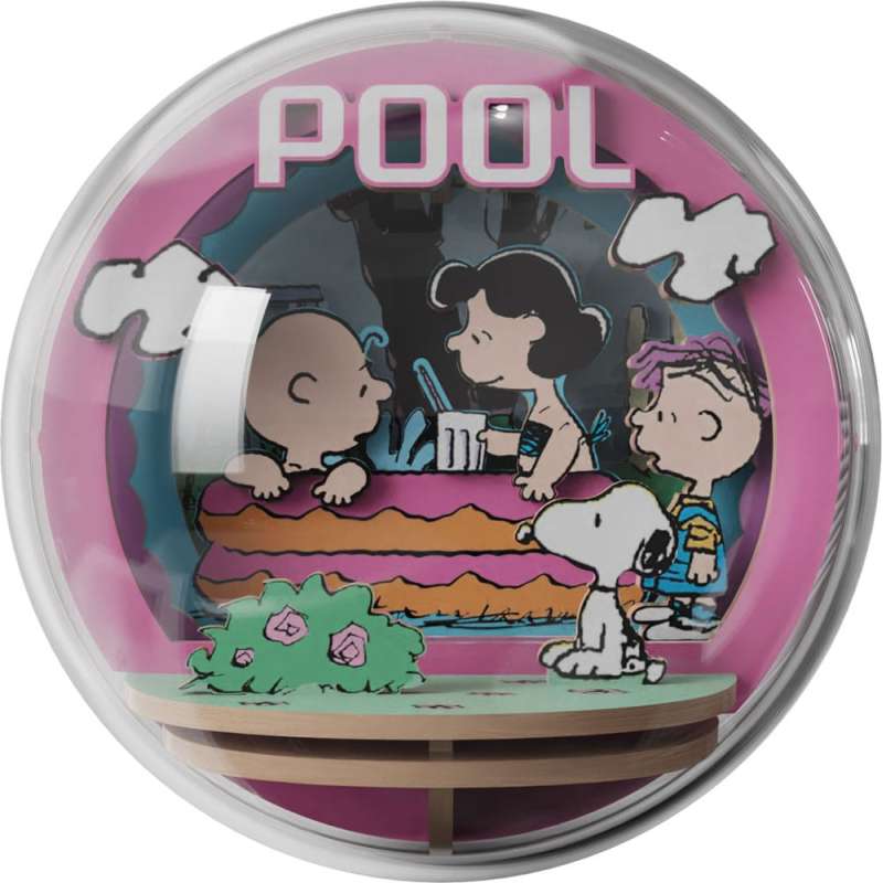 SPOTT-GR Peanuts Puremind - Κιτ Μοντελισμού Wooden Theater Globe Cool Pool