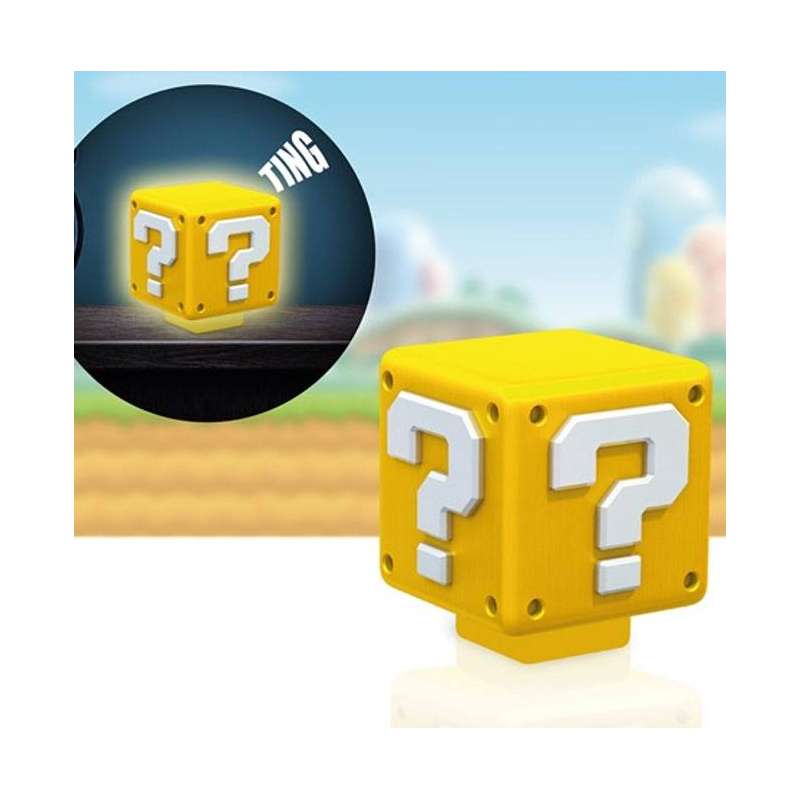 SPOTT-GR Super Mario Question Block - Φωτάκι Νυκτός με Ήχο και Ύψος 8cm