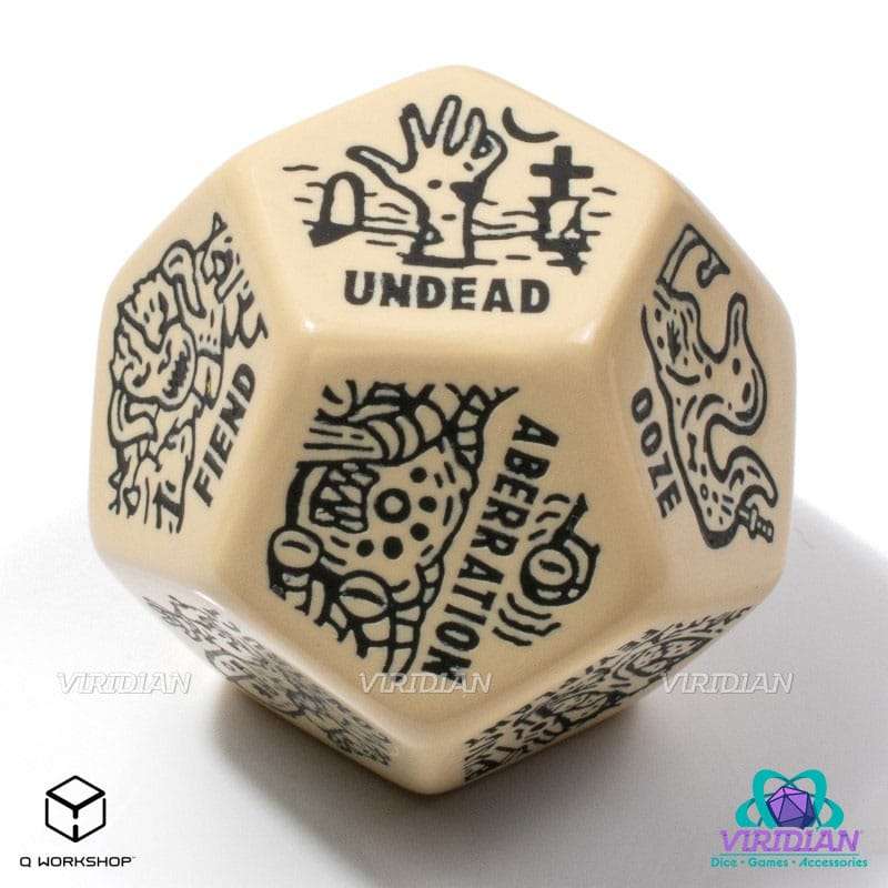 SPOTT-GR Viridian Jumbo - Ζάρι Monster Generator Die D12 σε Μπεζ Χρώμα