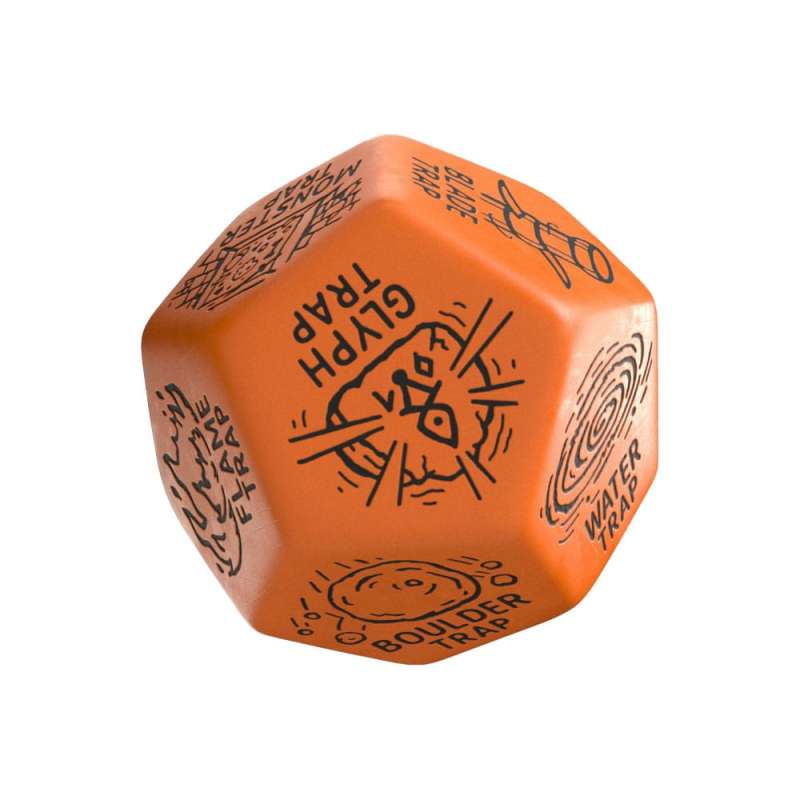 SPOTT-GR Viridian Jumbo - Ζάρι Trap Generator Die D12 σε Πορτοκαλί Χρώμα