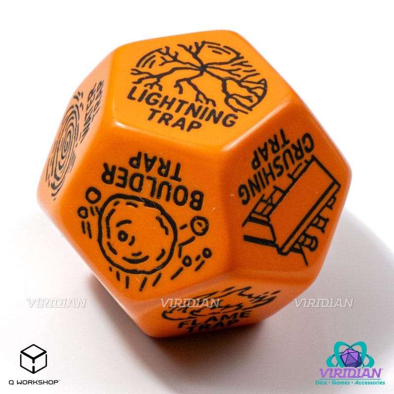 SPOTT-GR Viridian Jumbo - Ζάρι Trap Generator Die D12 σε Πορτοκαλί Χρώμα