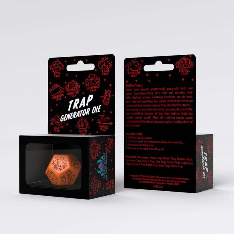 SPOTT-GR Viridian Jumbo - Ζάρι Trap Generator Die D12 σε Πορτοκαλί Χρώμα
