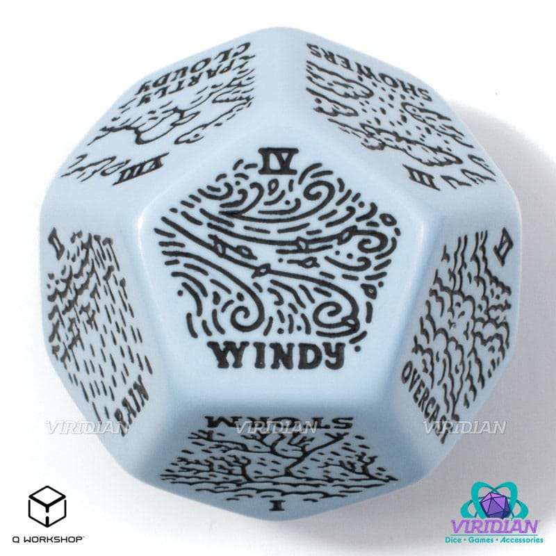 SPOTT-GR Viridian Jumbo - Ζάρι Weather Generator Die D12 σε Μπλε Χρώμα