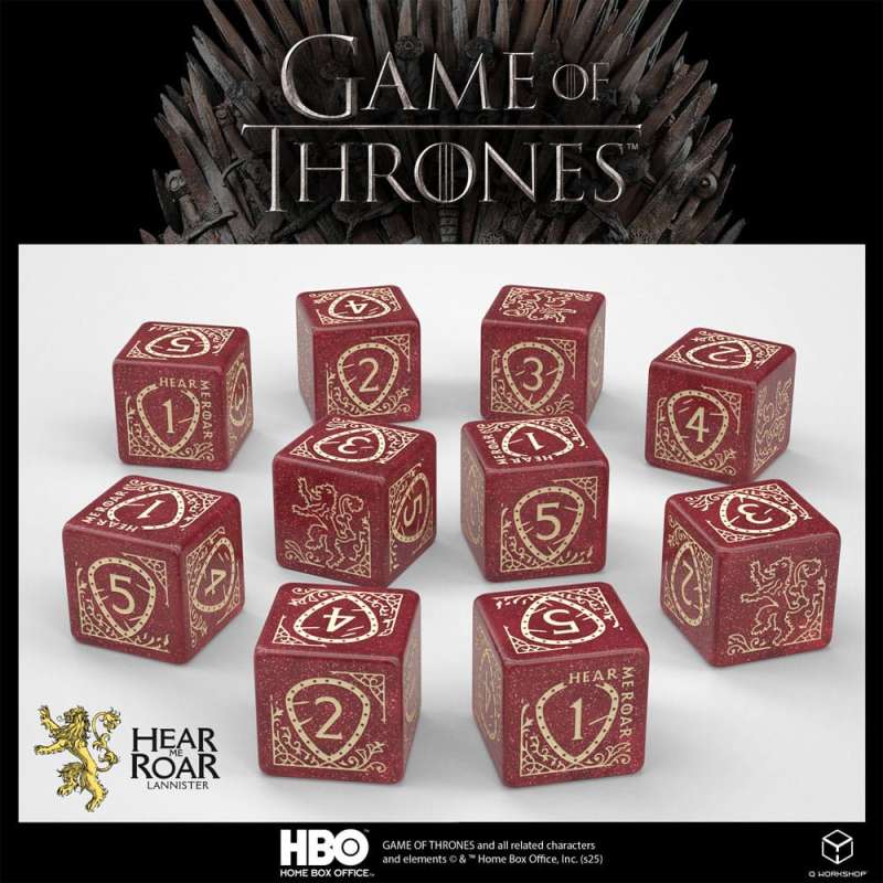 SPOTT-GR Game of Thrones - Σετ Ζαριών Lannister 10xD6 (Σετ 10 Τεμάχια)