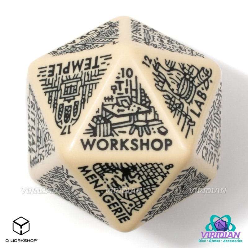 SPOTT-GR Viridian Jumbo - Ζάρι Dungeon Room Generator D20 σε Μπεζ Χρώμα