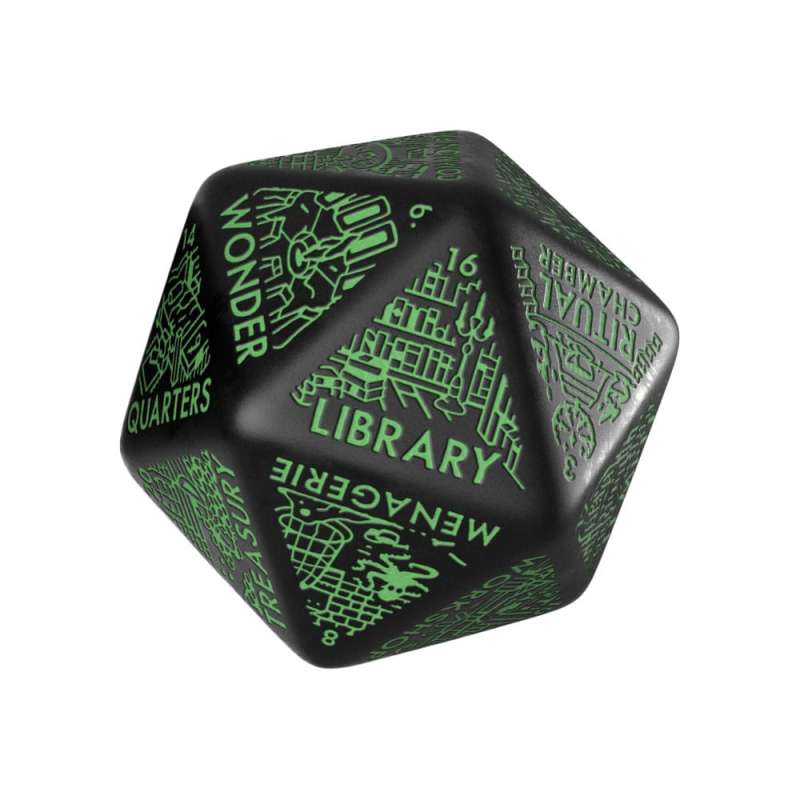 SPOTT-GR Viridian Jumbo - Ζάρι Dungeon Room Generator D20 σε Μαύρο Χρώμα