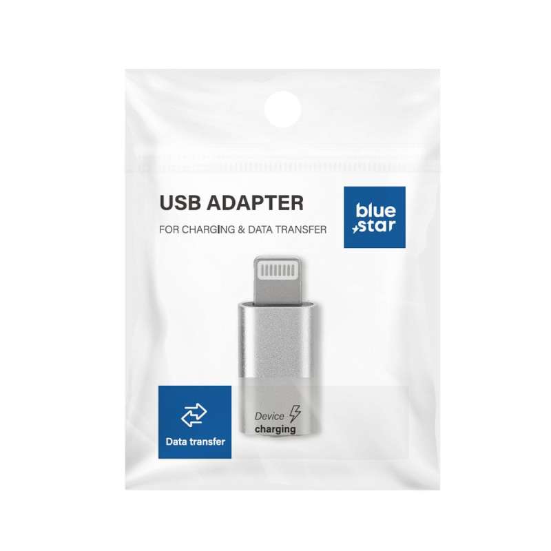SPOTT-GR Blue Star Lightning Adapter - Μετατροπέας Type-C σε Lightning σε Ασημί Χρώμα