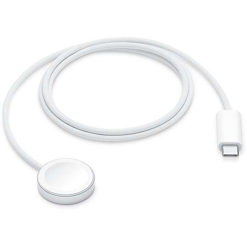 SPOTT-GR Apple MT0H3ZM/A - Γνήσιος Ασύρματος Φορτιστής για Apple Watch Magnetic Fast Charger με Υποδοχή Type-C 1m σε Άσπρο Χρώμα