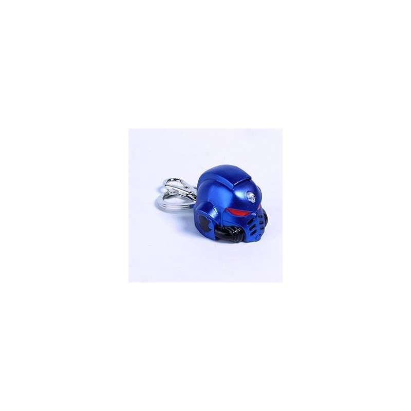 SPOTT-GR Warhammer 40K - Μεταλλικό Μπρελόκ Space Marine Primaris Helmet Ultramarine