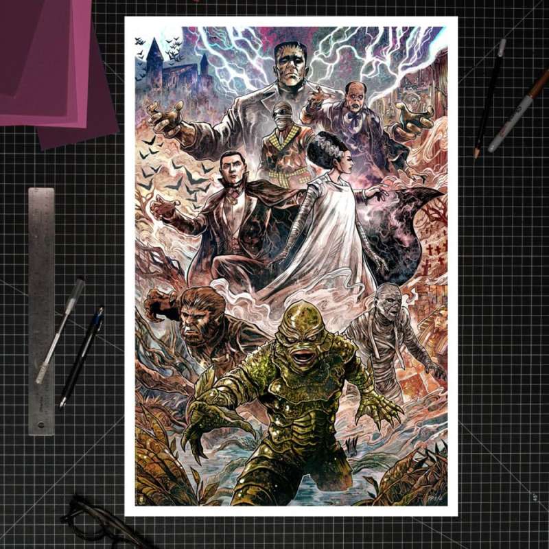 SPOTT-GR Universal Monsters Art Print Universal Monsters by Vincenzo Riccardi 61 x 41cm - Χωρίς Πλαίσιο