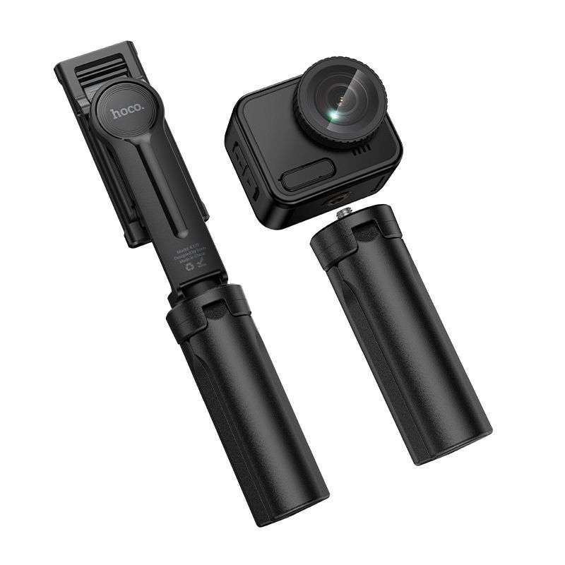 SPOTT-GR Hoco K100 - Selfie Stick με Τρίποδο σε Μαύρο Χρώμα