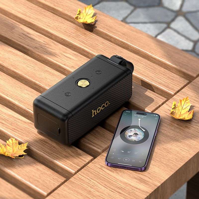 SPOTT-GR Hoco HT1 Pro - Ασύρματο Ηχείο Bluetooth 2x 8W με Αυτονομία έως 4 Ώρες σε Μαύρο Χρώμα