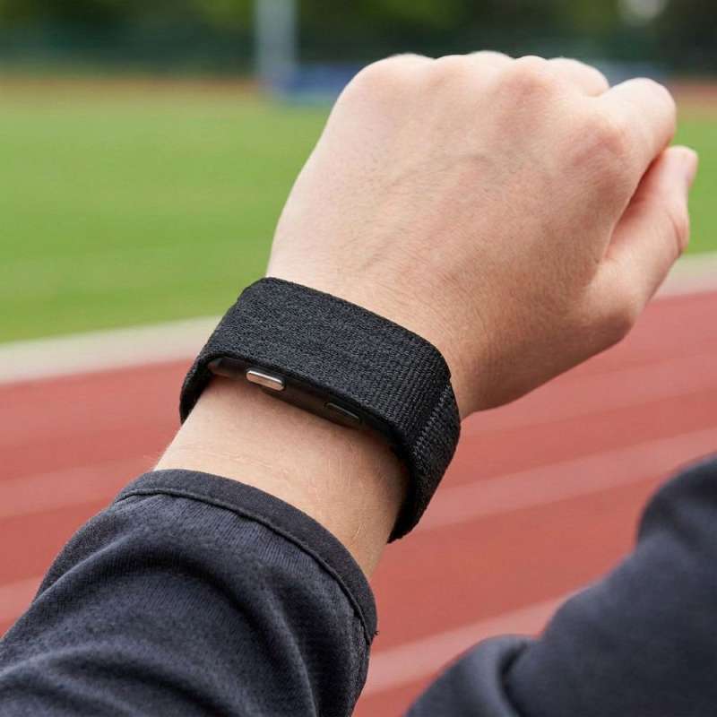 SPOTT-GR Titmo Loop i-110 - Fitness Band με Αδιαβροχοποίηση IP68 και Έξυπνους Μετρητές σε Μαύρο Χρώμα