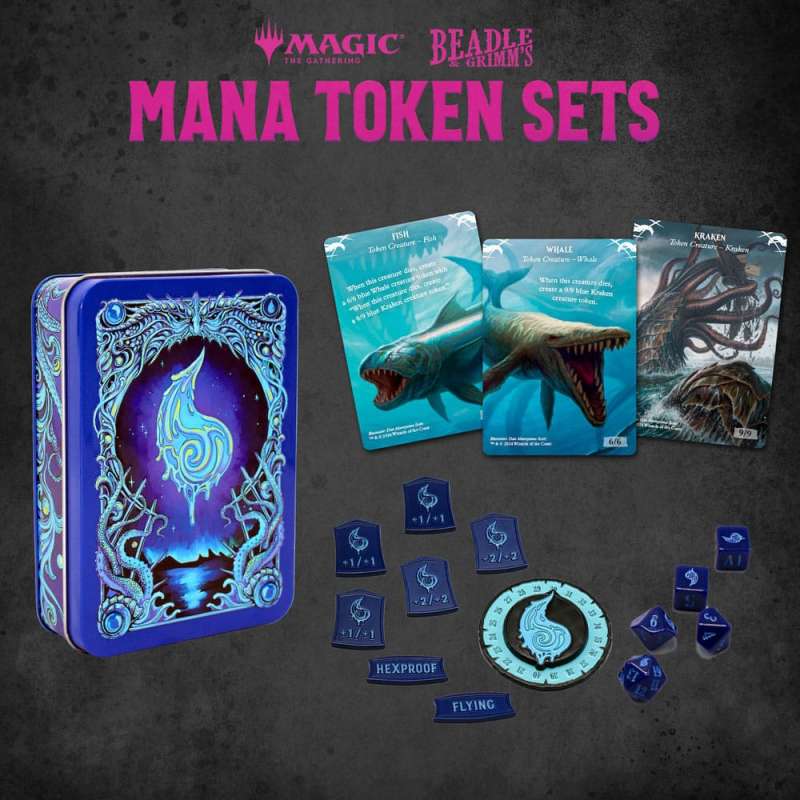 SPOTT-GR Magic the Gathering Dice and Token Pack Blue Mana