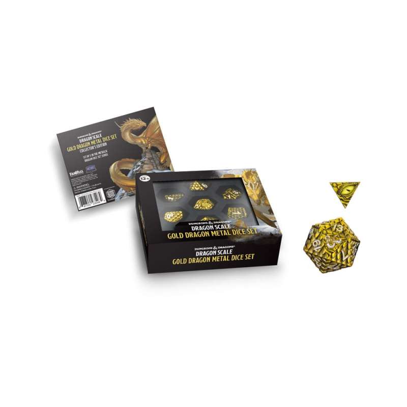 SPOTT-GR Dungeons & Dragons Premium Metal Dice Set Dragon Scale Gold (Σετ 7 Τεμάχια)