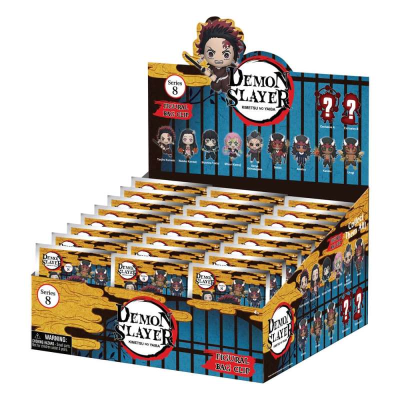 SPOTT-GR Demon Slayer Season 3 3D Foam Bag Clips Series 8 Display (Σετ 24 Τεμάχια)