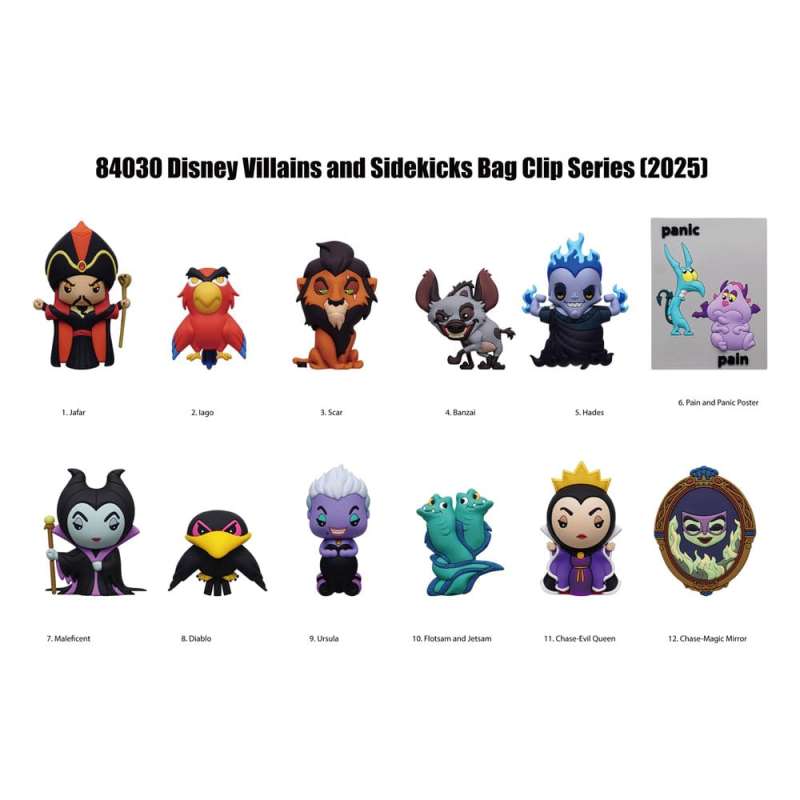 SPOTT-GR Disney 3D Foam Bag Clips Villains Series 4 Display (Σετ 24 Τεμάχια)