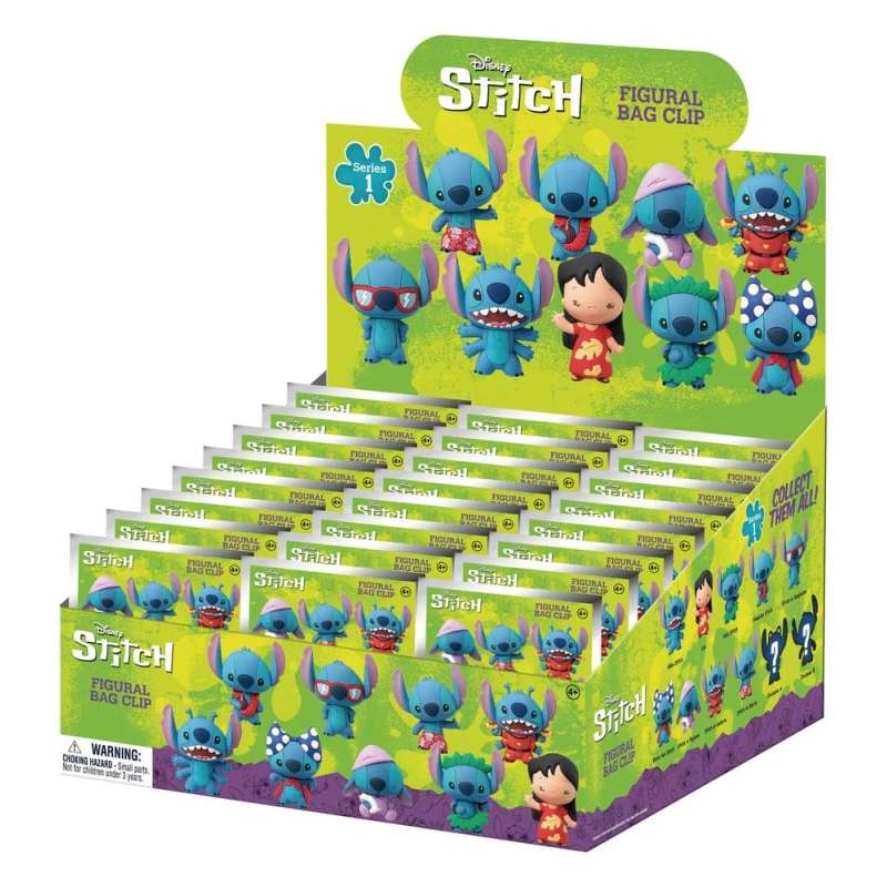 SPOTT-GR Lilo & Stitch 3D PVC Bag Clips Series 1 Display (Σετ 24 Τεμάχια)