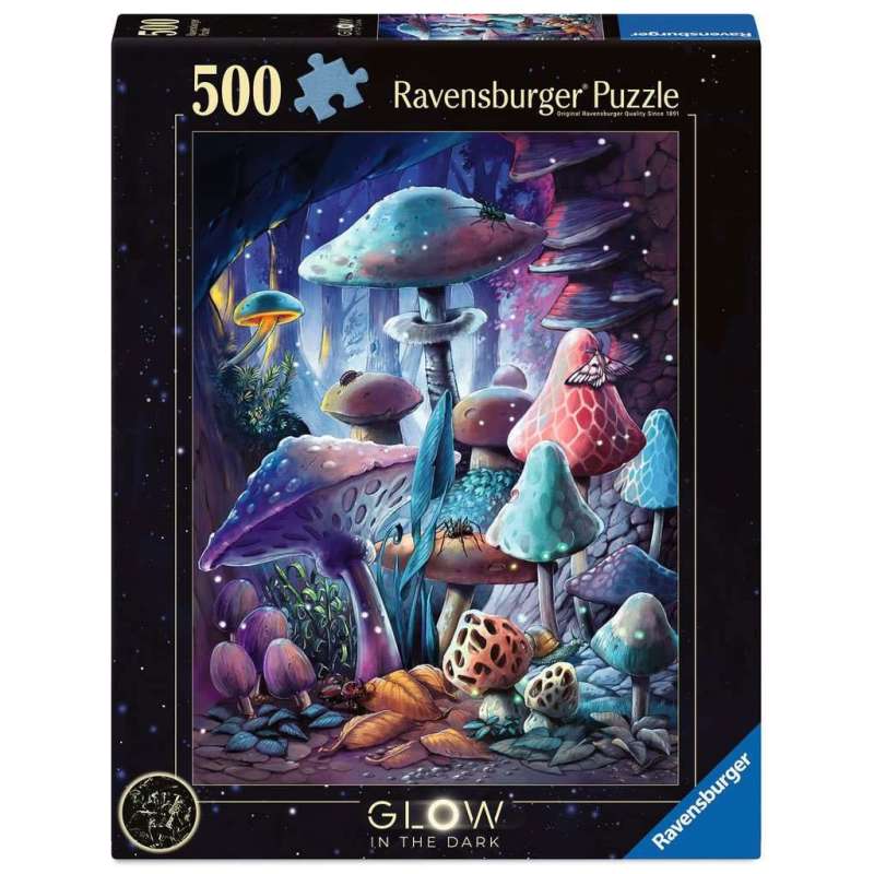 SPOTT-GR Ravensburger Glow-in-the-Dark - Παζλ Moonlight Mushrooms (500 Κομμάτια)