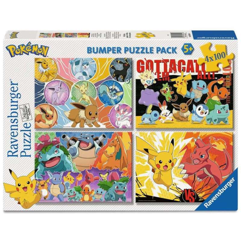 SPOTT-GR Pokémon Puzzle 4-Pack Pokémon Buddies (4 Παζλ των 100 Κομματιών)