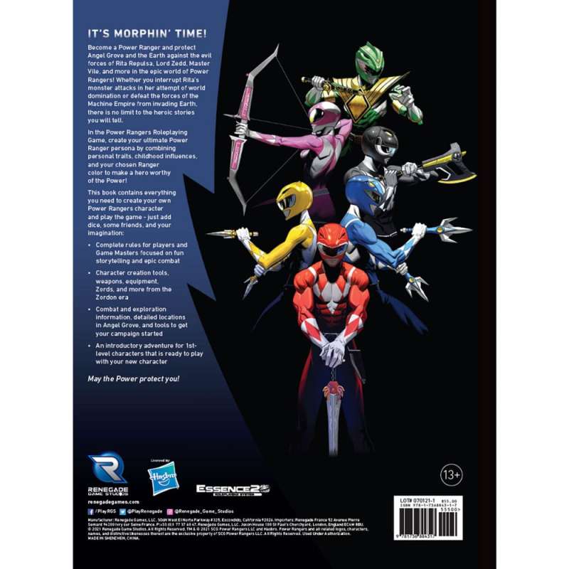 SPOTT-GR Power Rangers - RPG Παιχνίδι Δημιουργίας Ρόλων (Rulebook Core) (Αγγλική Έκδοση)