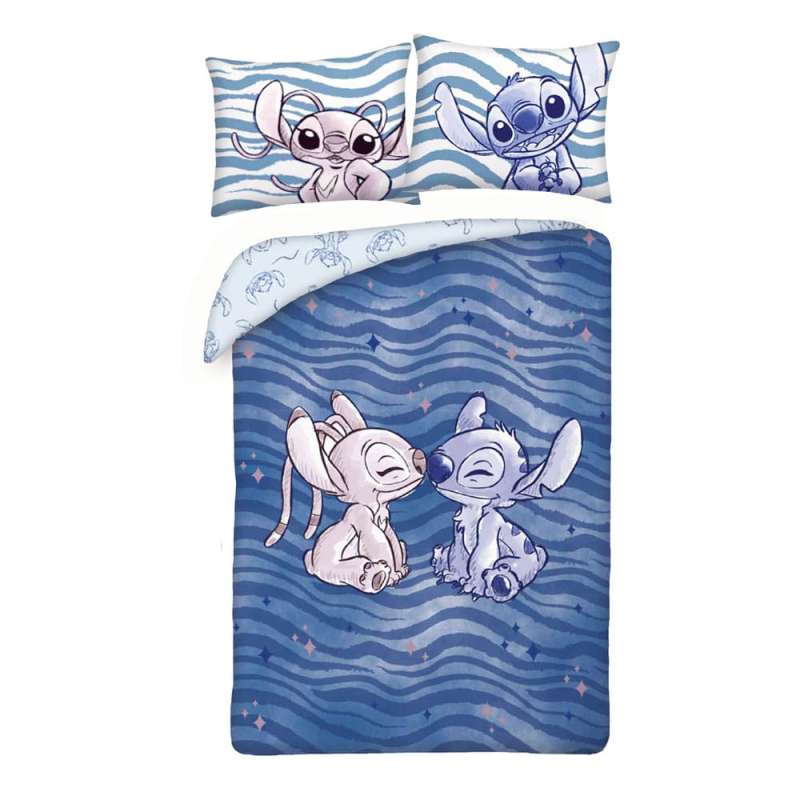 SPOTT-GR Lilo & Stitch - Σετ Πάπλωμα με Μαξιλαροθήκη Stitch & Angel Waves 140 x 200cm / 70 x 90cm