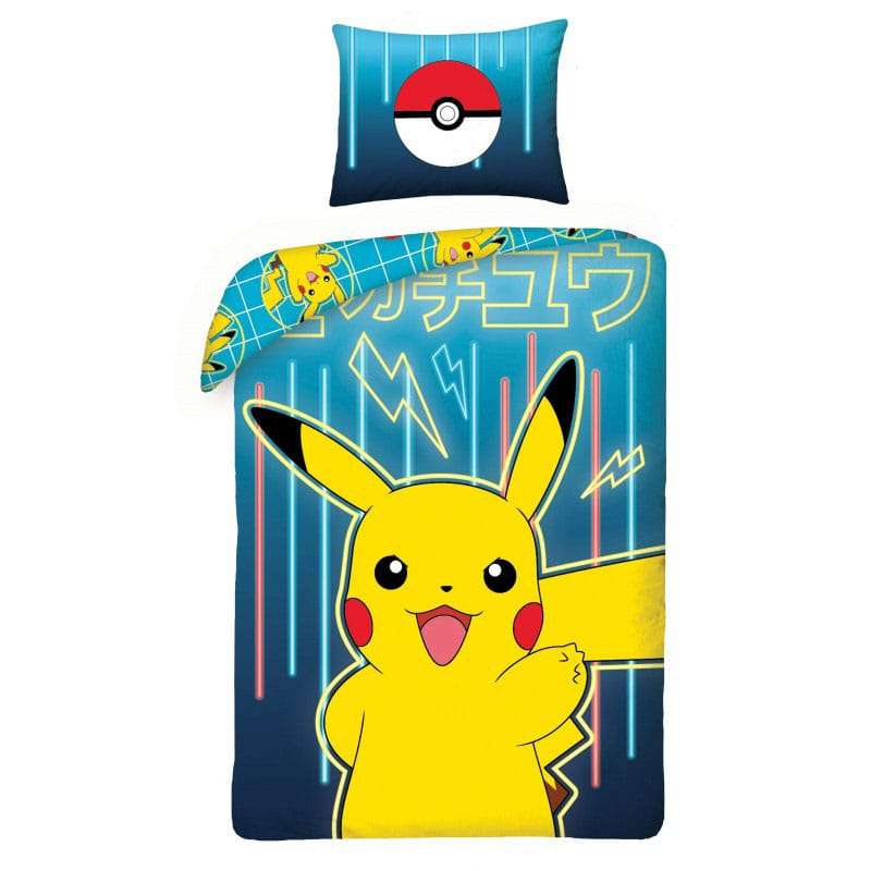 SPOTT-GR Pokémon - Πάπλωμα Σετ με Μαξιλαροθήκη Pikachu 140 x 200cm / 70 x 90cm